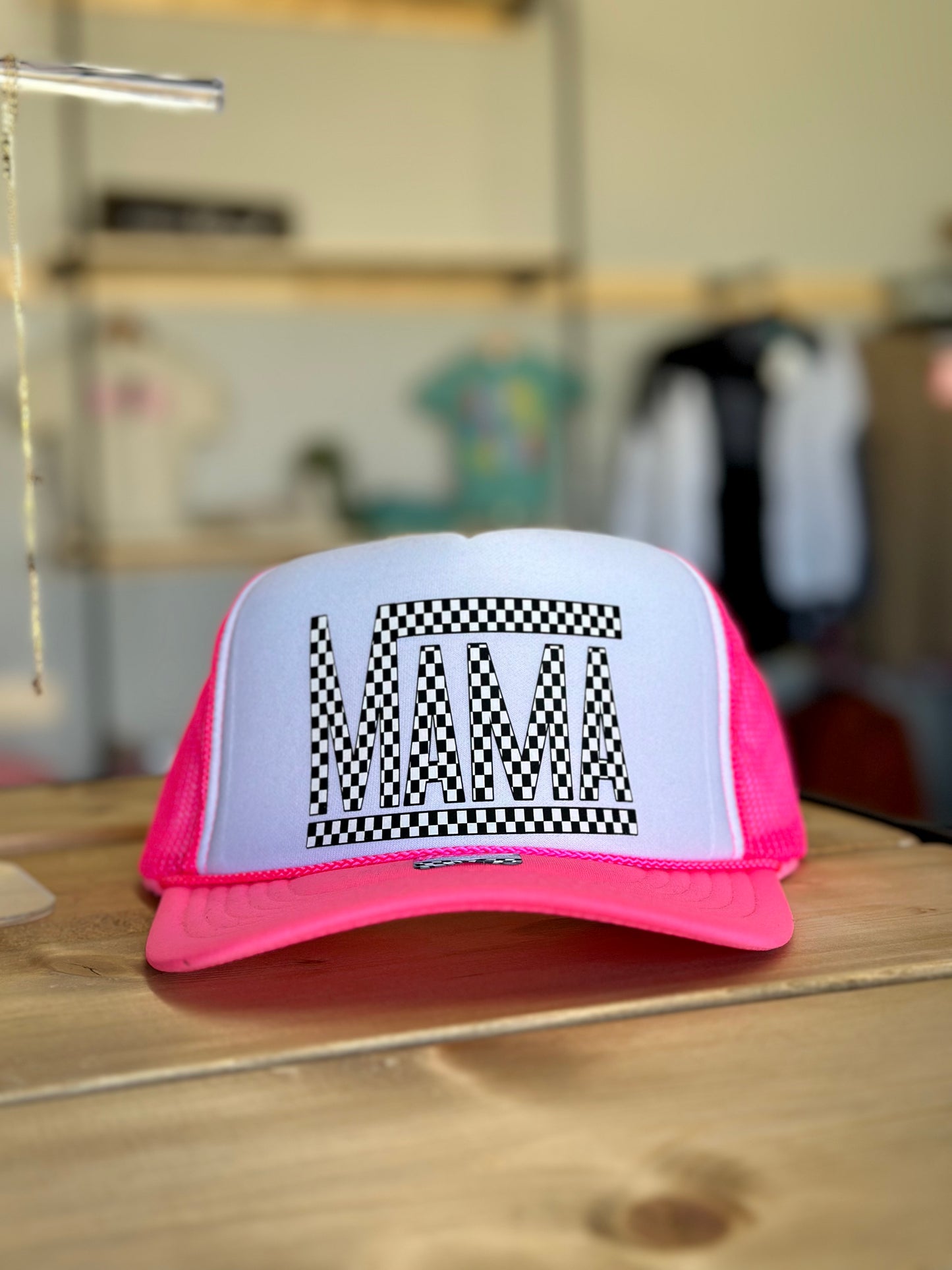 Checkered MAMA Cap