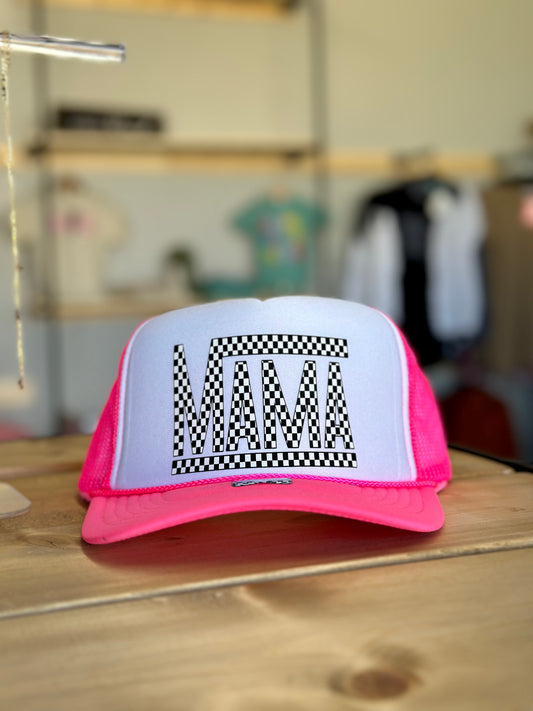 Checkered MAMA Cap