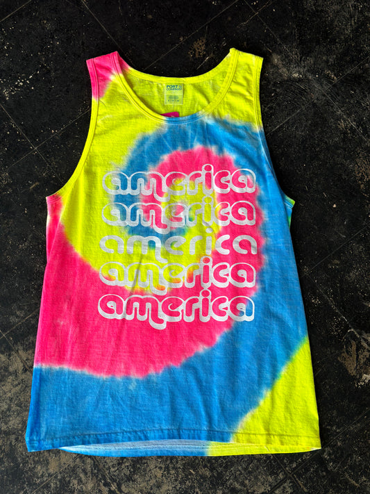 Retro America Tie Dye Tank